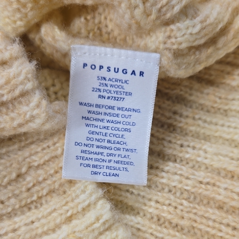 POPSUGAR Beige Knit Sweater - Picture 7 of 7